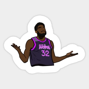 Karl Anthony Towns Shrug - NBA Minnesota Timberwolves Sticker